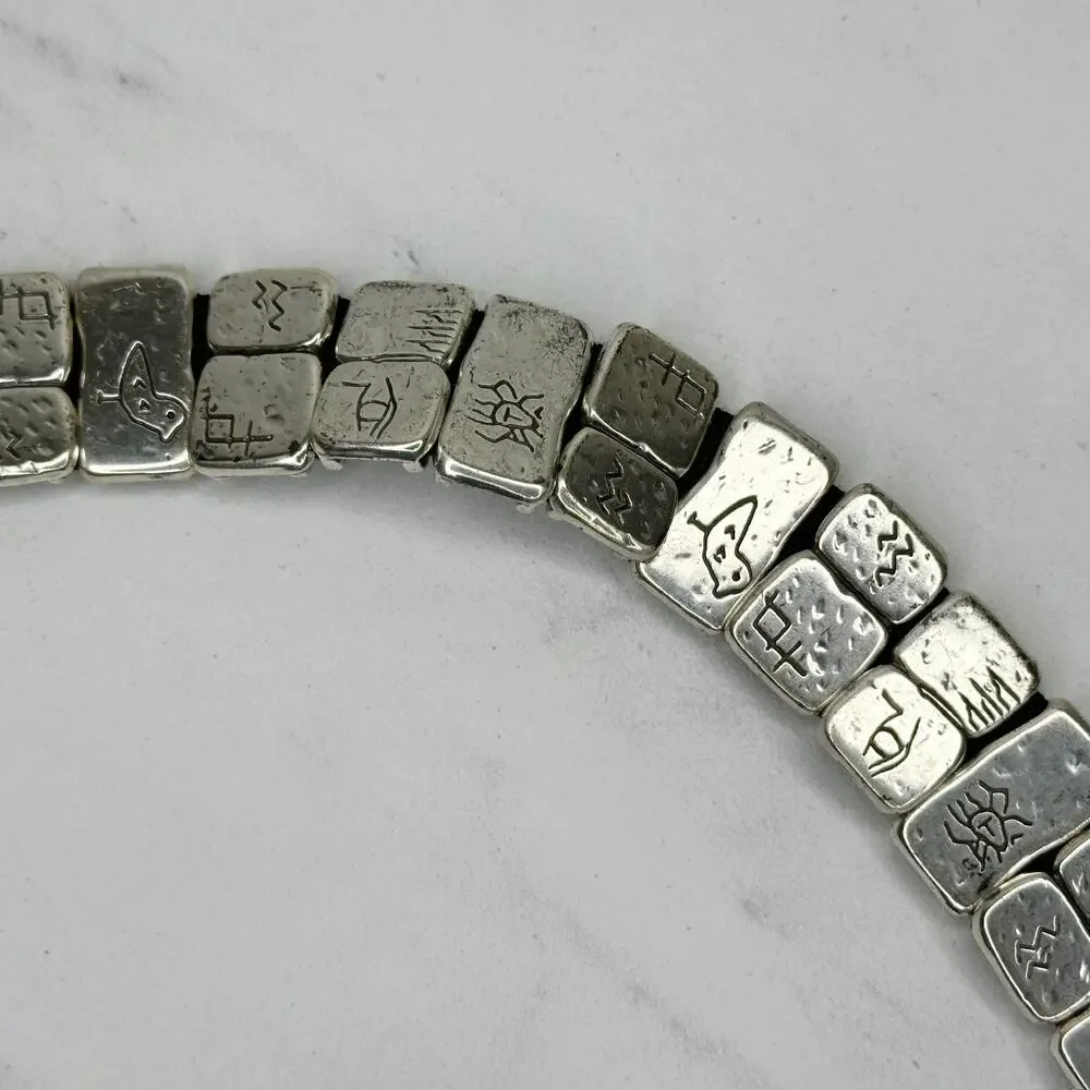 Engraved Silver Tone Tile Jewelry Supply Lot ✨